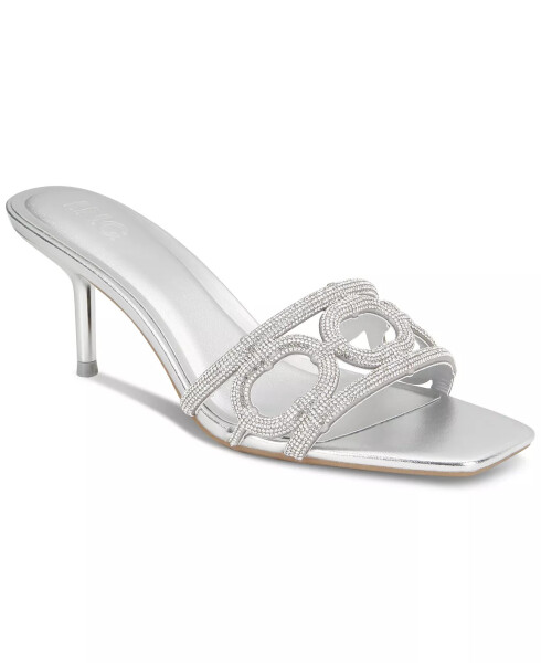 Women's Martinaa Slide Sandals, Created for Modazone Silver Bling - 1