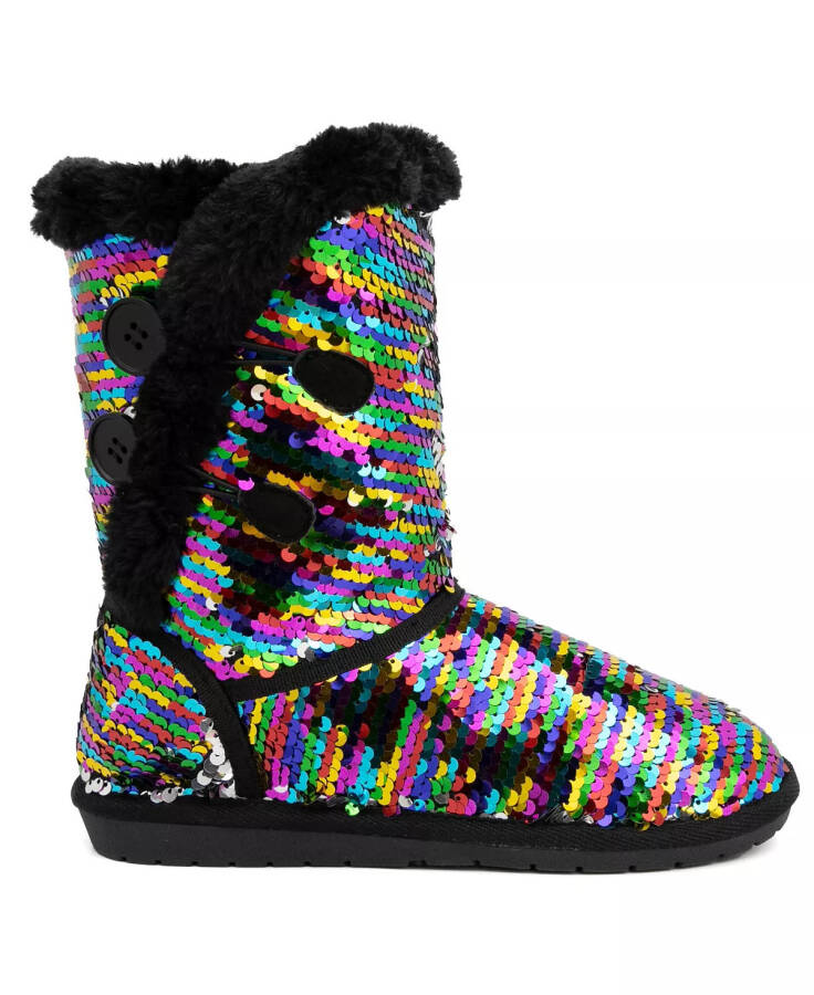 Women's Marty Cozy Regular Calf Winter Boots Rainbow Sequins - 2