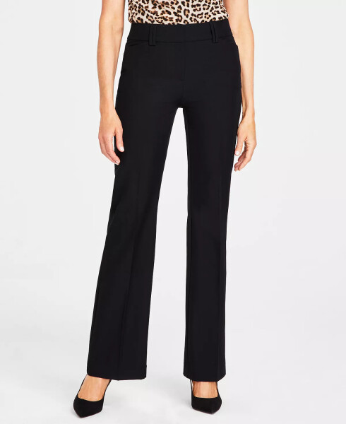 Women's Mid-Rise Bootcut Pants, Created for Modazone Deep Black - 1