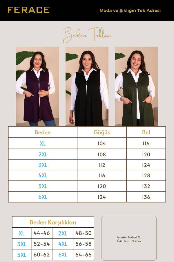 Women's Modest Clothing Summer Lycra Vest Plus Size Buttoned Vest Khaki - 10