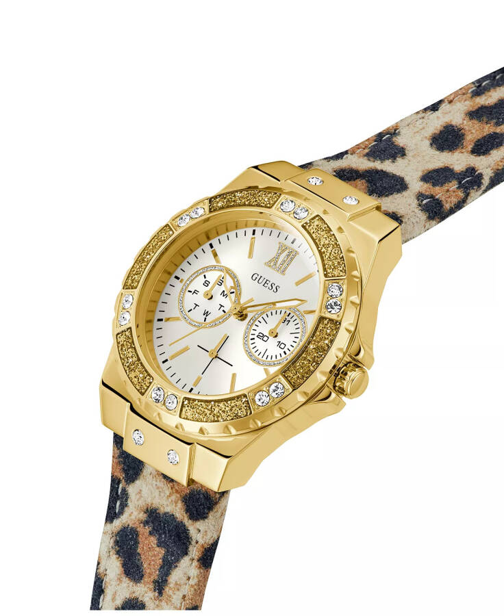 Women's Multi-Function Animal Print Genuine Leather Watch 39mm Animal Print - 4