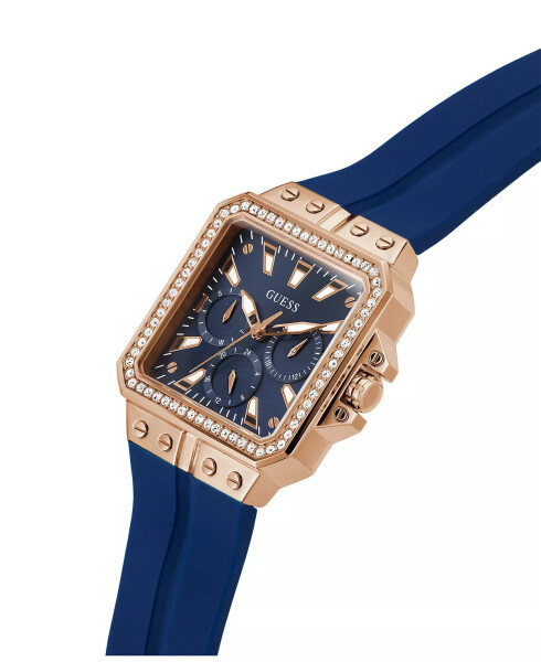 Women's Multi-Function Blue Silicone Watch 34mm Blue - 4