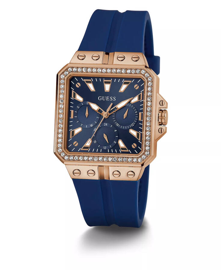 Women's Multi-Function Blue Silicone Watch 34mm Blue - 5