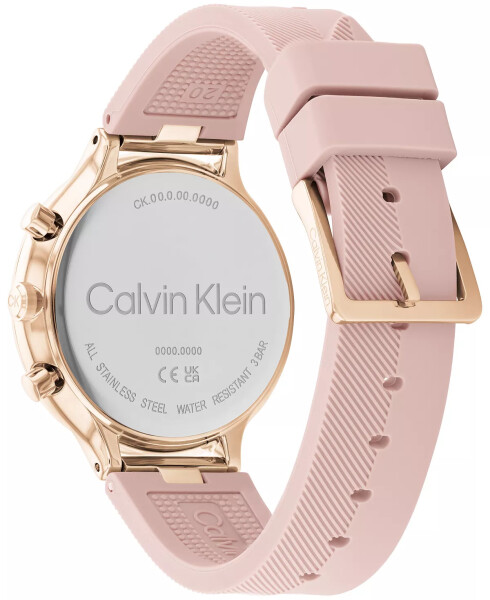 Women's Multifunction Pink Silicone Strap Watch 38mm Pink - 3