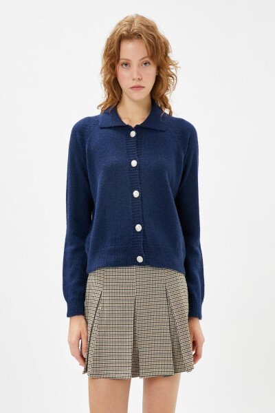 Women's Navy Cardigan - 2