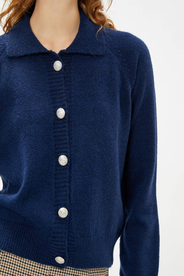 Women's Navy Cardigan - 4