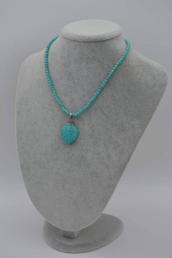 Women's Necklace Turquoise Stone Natural Stone - 1