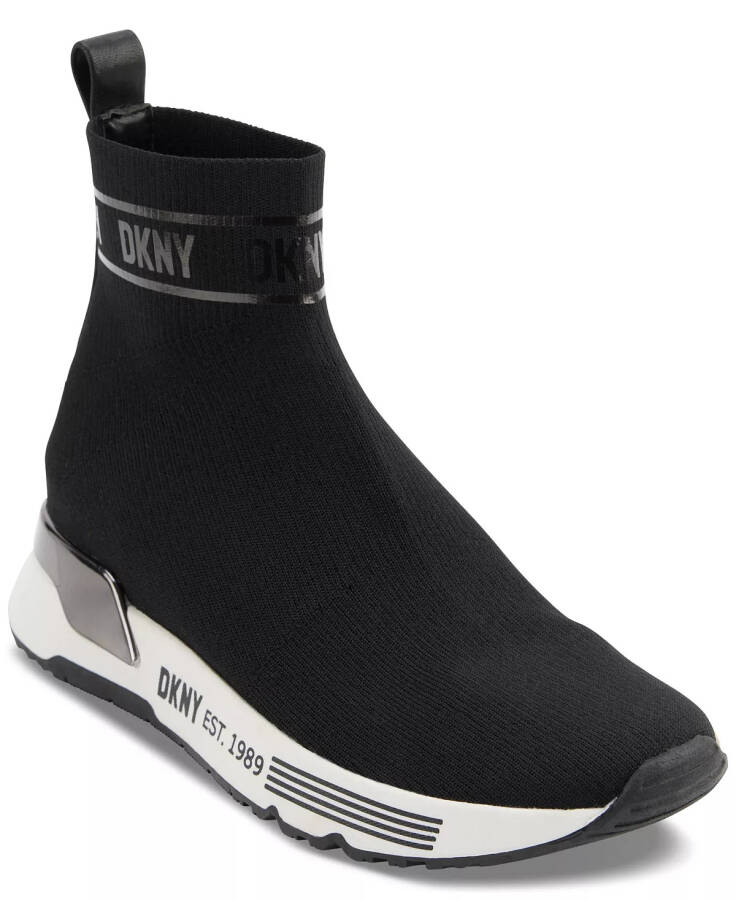 Women's Neddie Pull-On Sock Sneakers Black/ Dark Gunmetal - 1