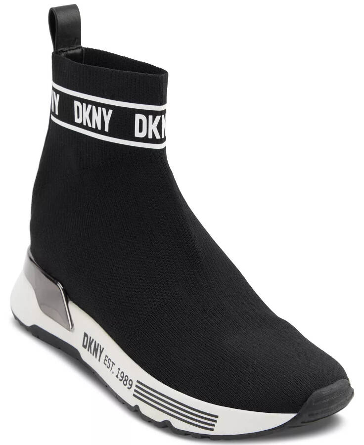 Women's Neddie Pull-On Sock Sneakers Black/ White - 1