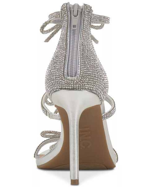 Women's Nolino Beaded Bow T-Strap Dress Sandals, Created for Modazone Silver Bling - 4