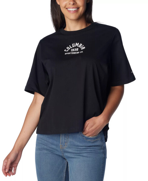 Women's North Cascades Cotton T-Shirt Black, College - 4