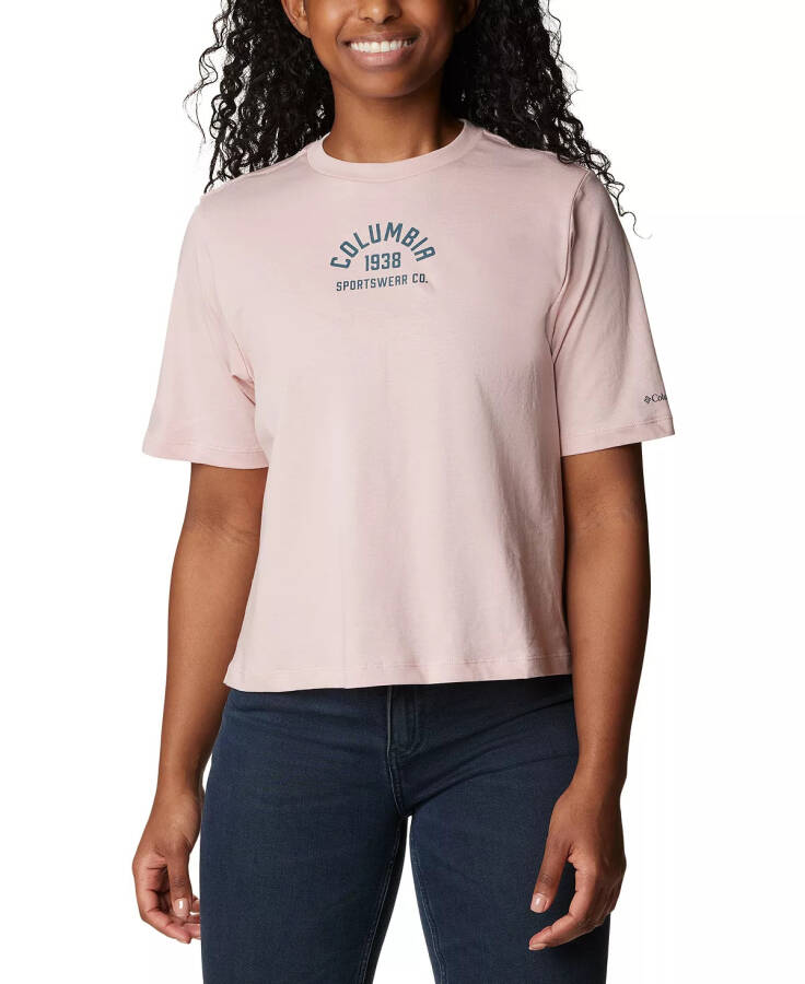 Women's North Cascades Cotton T-Shirt Dusty Pink College - 1