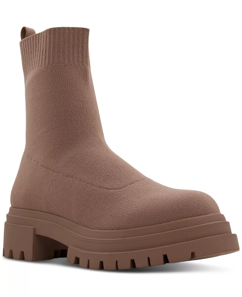 Women's North Knit Pull-On Lug Sole Boots Light Brown - 12