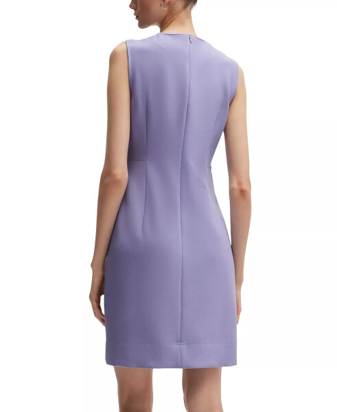 Women's Notch Neckline Sleeveless Dress Purple - 3