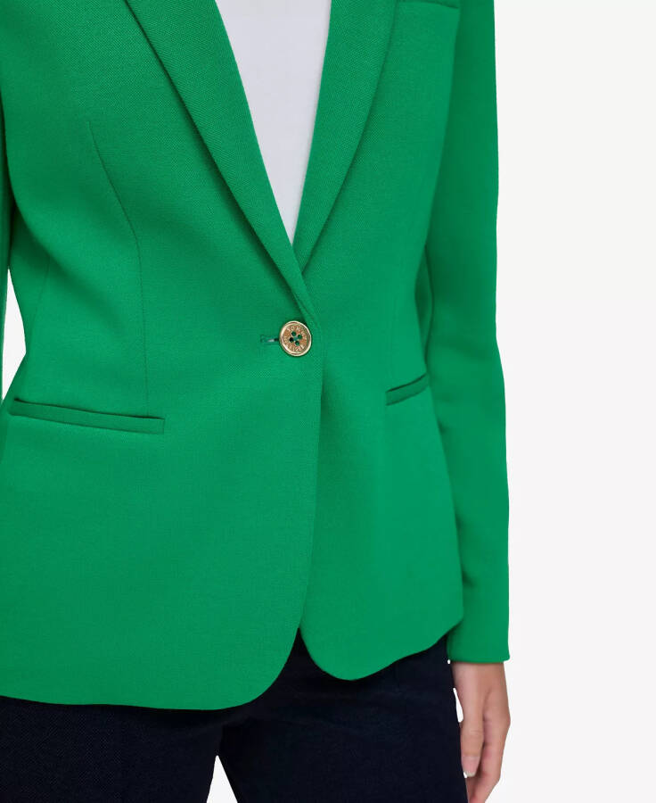 Women's Notched-Collar One-Button Blazer Jolly Green - 4