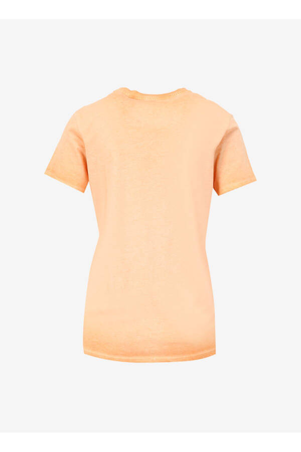 Women's Orange Bicycle Neck T-Shirt W4GI50K9SN1-F3F9 - 7