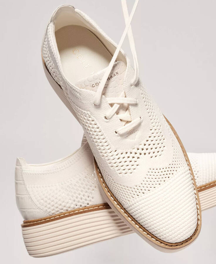 Women's OriginalGrand Stitchlite Platform Oxfords Ivory Knit, Croc Print, Sandollar - 6