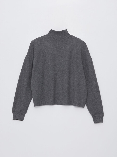 Women's Oversized Crew Neck Long Sleeve Knit Sweater - 7