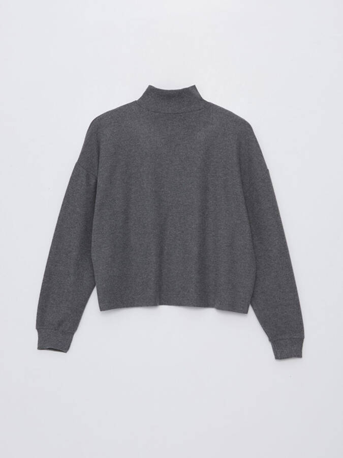 Women's Oversized Crew Neck Long Sleeve Knit Sweater - 7