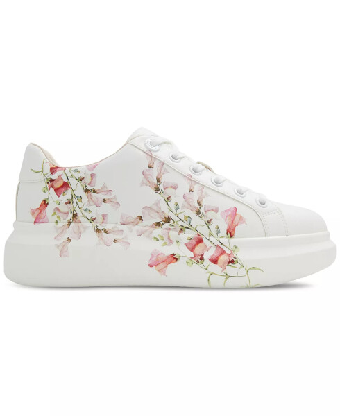 Women's Peono Floral Lace-Up Platform Sneakers White Floral Print Multi - 2