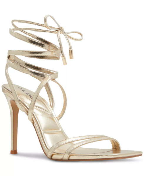 Women's Phaeddra Strappy Stiletto Dress Sandals Metallic Champagne - 1