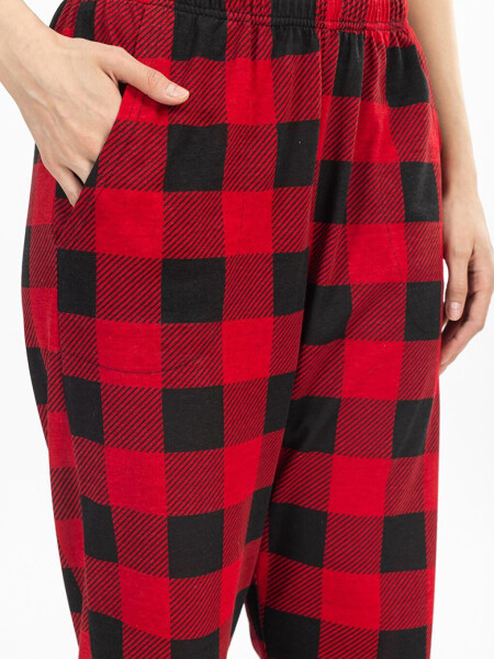 Women's Plaid Sweatpants - 4