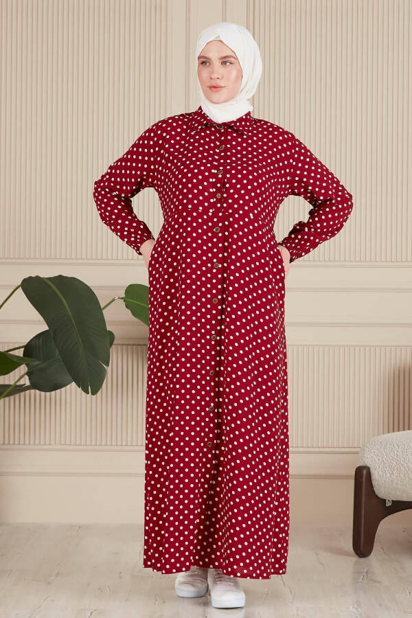 Women's Plus Size Polka Dot Dress - 23