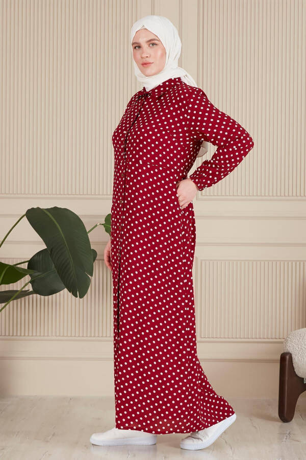 Women's Plus Size Polka Dot Dress - 5