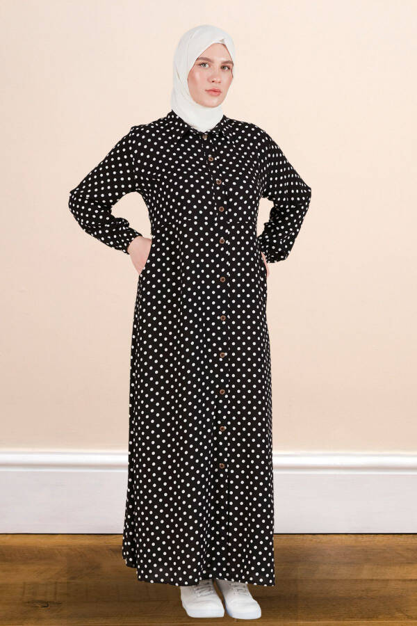 Women's Plus Size Polka Dot Dress - 9