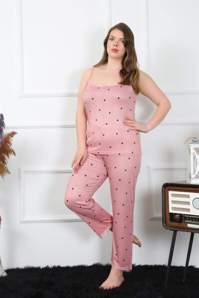 Women's Plus Size Salmon Slip Pajama Set 202196 - 1