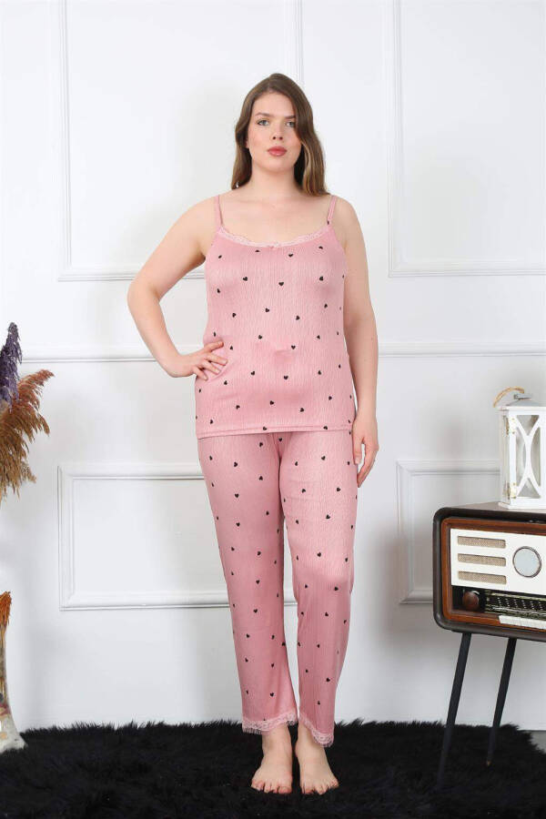 Women's Plus Size Salmon Slip Pajama Set 202196 - 3