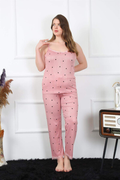 Women's Plus Size Salmon Slip Pajama Set 202196 - 4