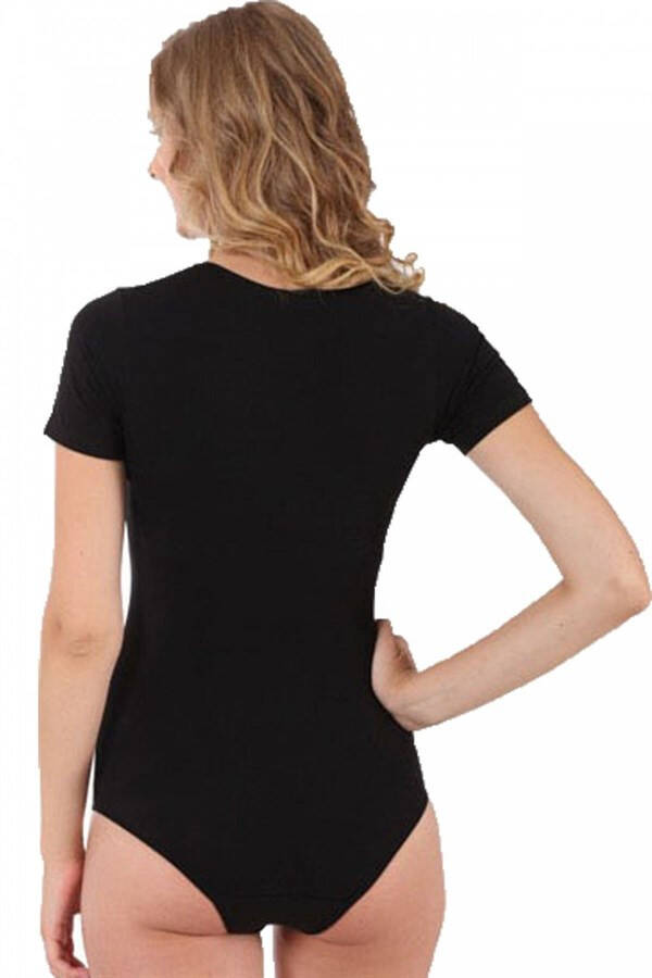 Women's Short Sleeve Snap Fastener Body 242 - 2