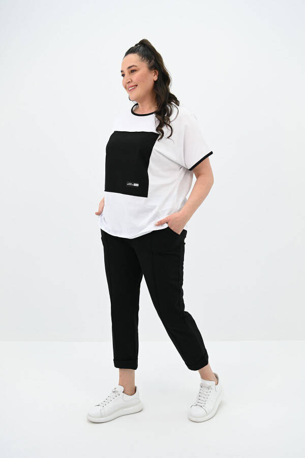 Women's Plus Size Short Sleeve Tracksuit 8091-24 - 2