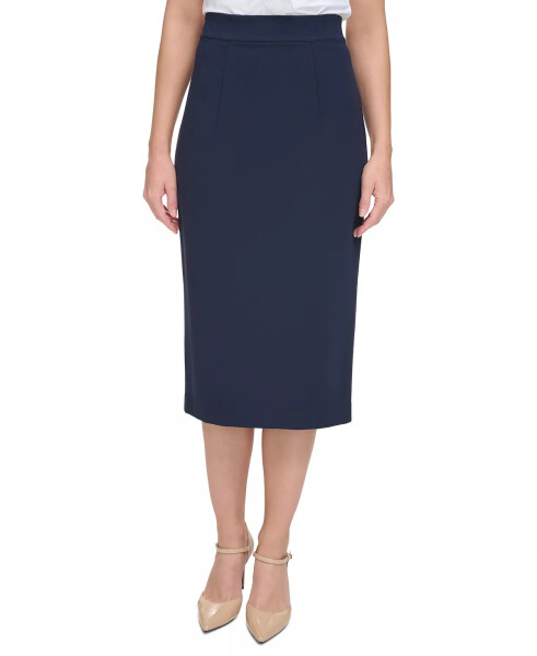 Women's Ponte Pencil Midi Skirt Midnight - 1