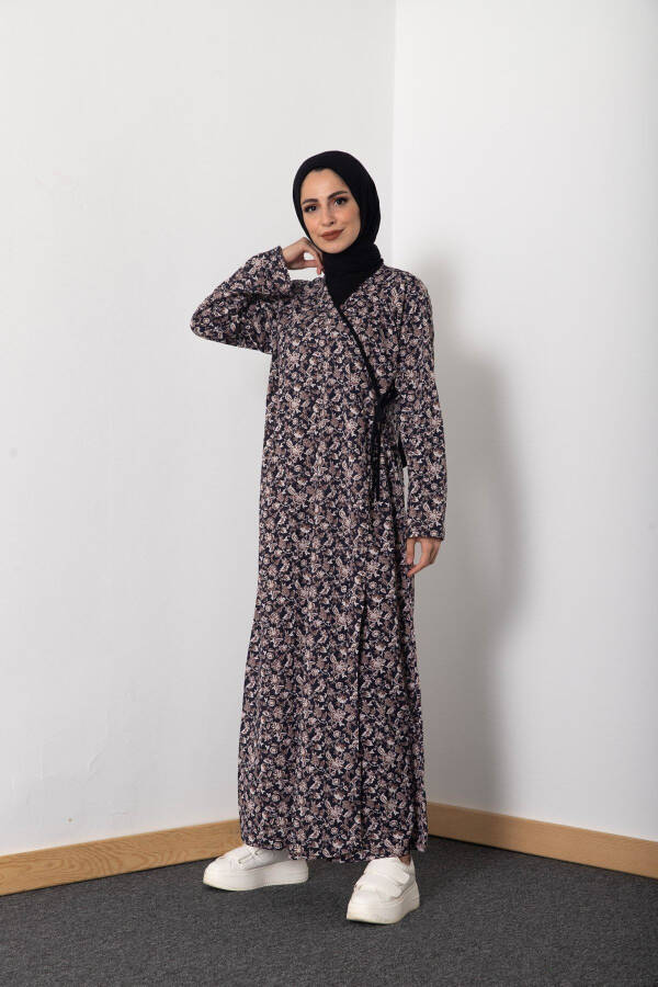 Women's Prayer Dress with Shawl Pattern Tied Sideways - 2