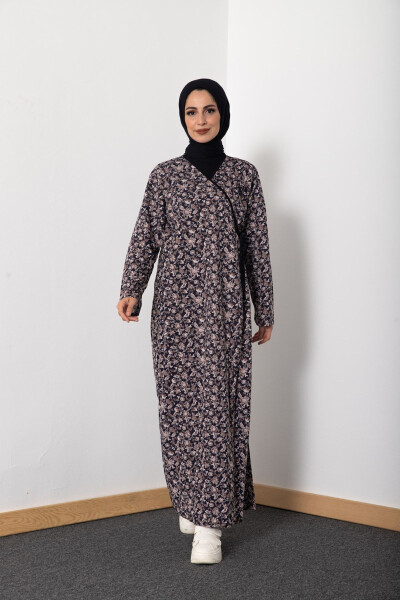 Women's Prayer Dress with Shawl Pattern Tied Sideways - 3