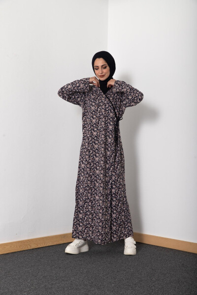 Women's Prayer Dress with Shawl Pattern Tied Sideways - 5