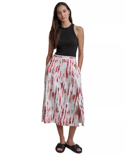 Women's Printed Midi Skirt Brkn Brsh - 1