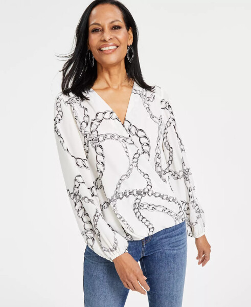 Women's Printed Surplice Top, Created for Modazone Chloe Chain - 5