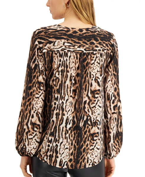 Women's Printed Surplice Top, Created for Modazone Ocelot Charm - 4