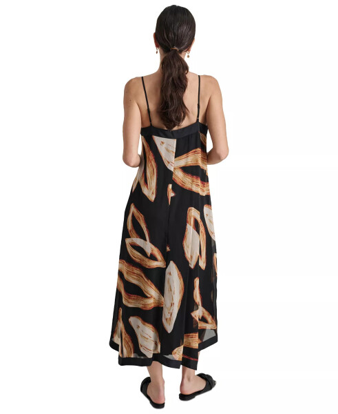 Women's Printed V-Neck Midi Dress Wavrng Lea - 2