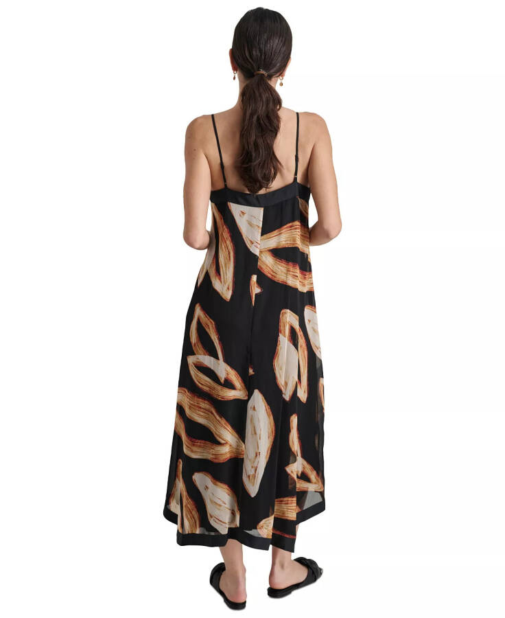 Women's Printed V-Neck Midi Dress Wavrng Lea - 2