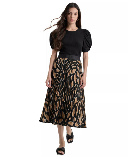 Women's Pull-On Printed Midi Skirt Abs Geo Tr - 5