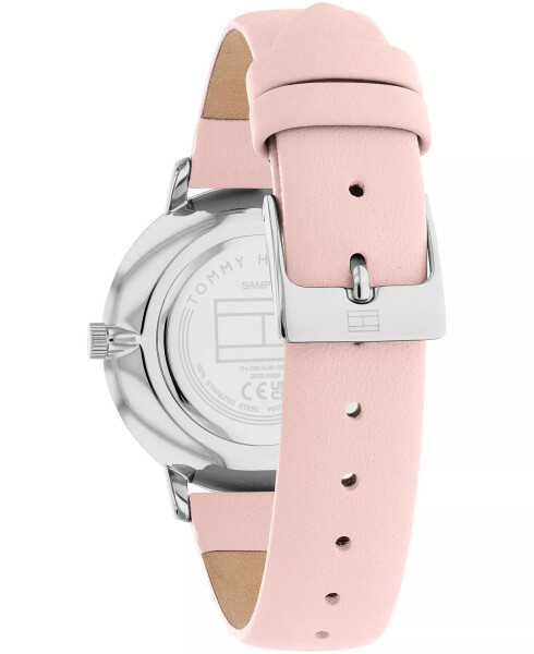 Women's Quartz Blush Leather Watch 34mm Pink - 3