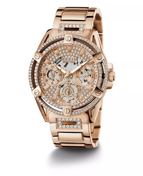 Women's Quartz Rose Gold-Tone Stainless Steel Bracelet Multi-Function Watch 40mm Rose Gold-Tone - 5