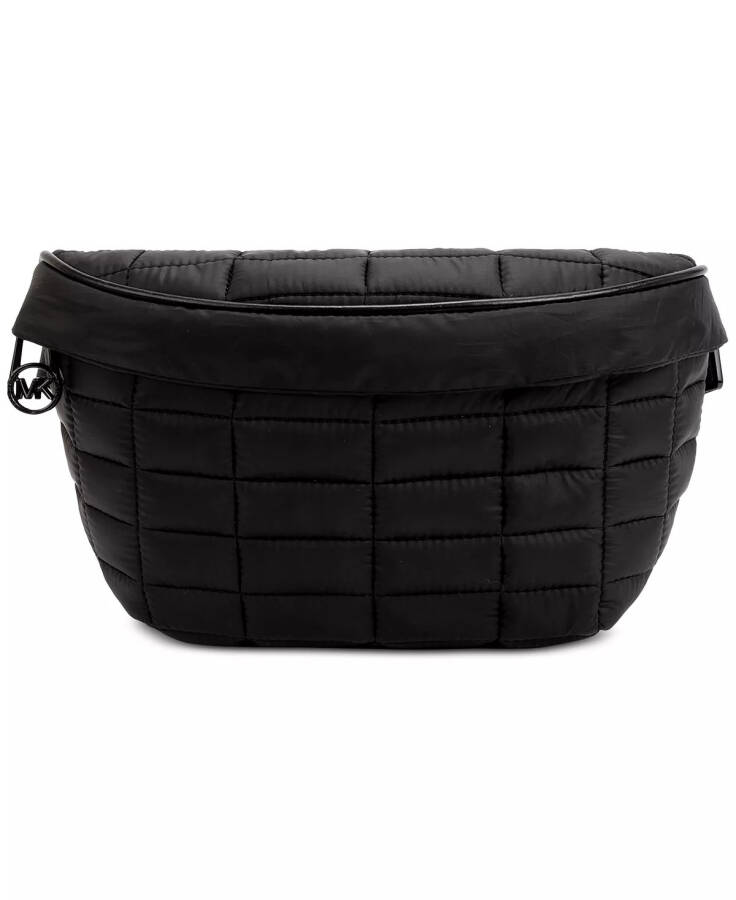 Women's Quilted Snap-Buckle Belt Bag Black - 6