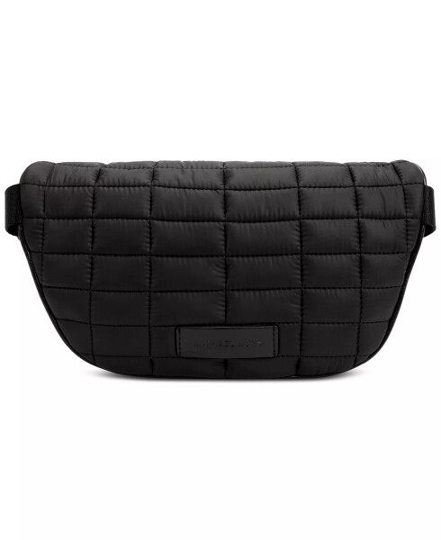 Women's Quilted Snap-Buckle Belt Bag Black - 7