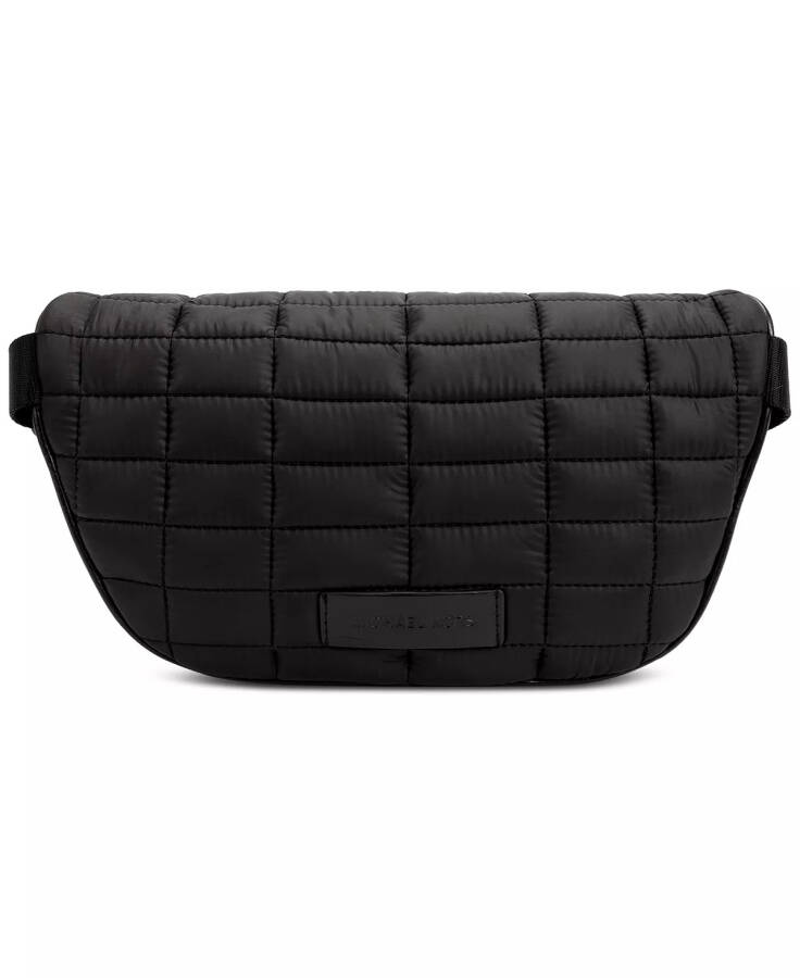 Women's Quilted Snap-Buckle Belt Bag Black - 7