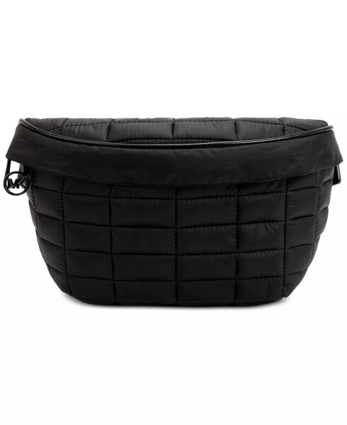 Women's Quilted Snap-Buckle Belt Bag Black - 1